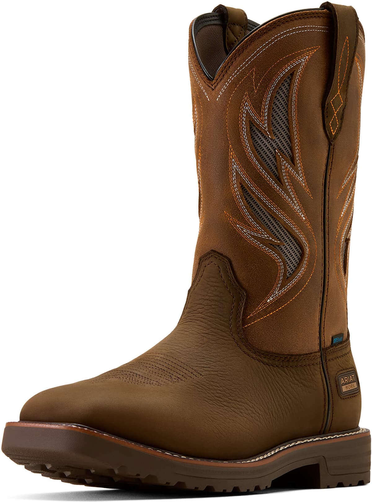 Men's Activator VentTEK Waterproof Work Boots in Dark Brown Wicker, Size: 10.5 EE / Wide by Ariat