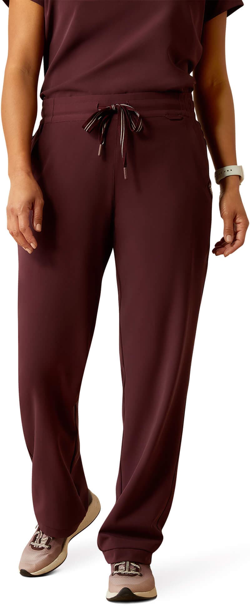 Women's Nightingale Utility Stretch Scrub Pant in Winetasting, Size: XXS Regular by Ariat