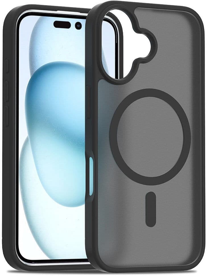 EIDERWOOD iPhone 16 Plus Matt Hybrid Deksel - MagSafe Kompatibel - Svart / Gjennomsiktig