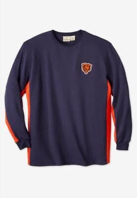 Men's Big & Tall NFL Long-sleeve Waffle Crewneck by NFL in Chicago Bears (Size 4XL)