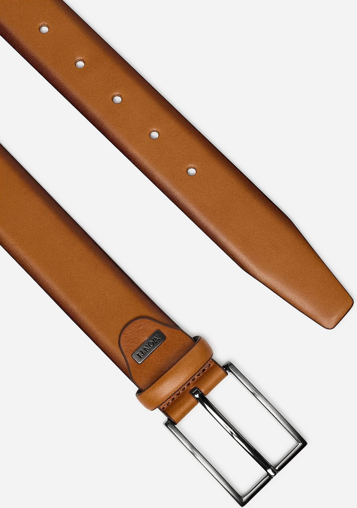 Ledergürtel MONTI "BORDEAUX", Herren, Gr. 85, braun (hellbraun), Rindsleder, Gürtel Ledergürtel, leicht matt, elegant, mit Logo