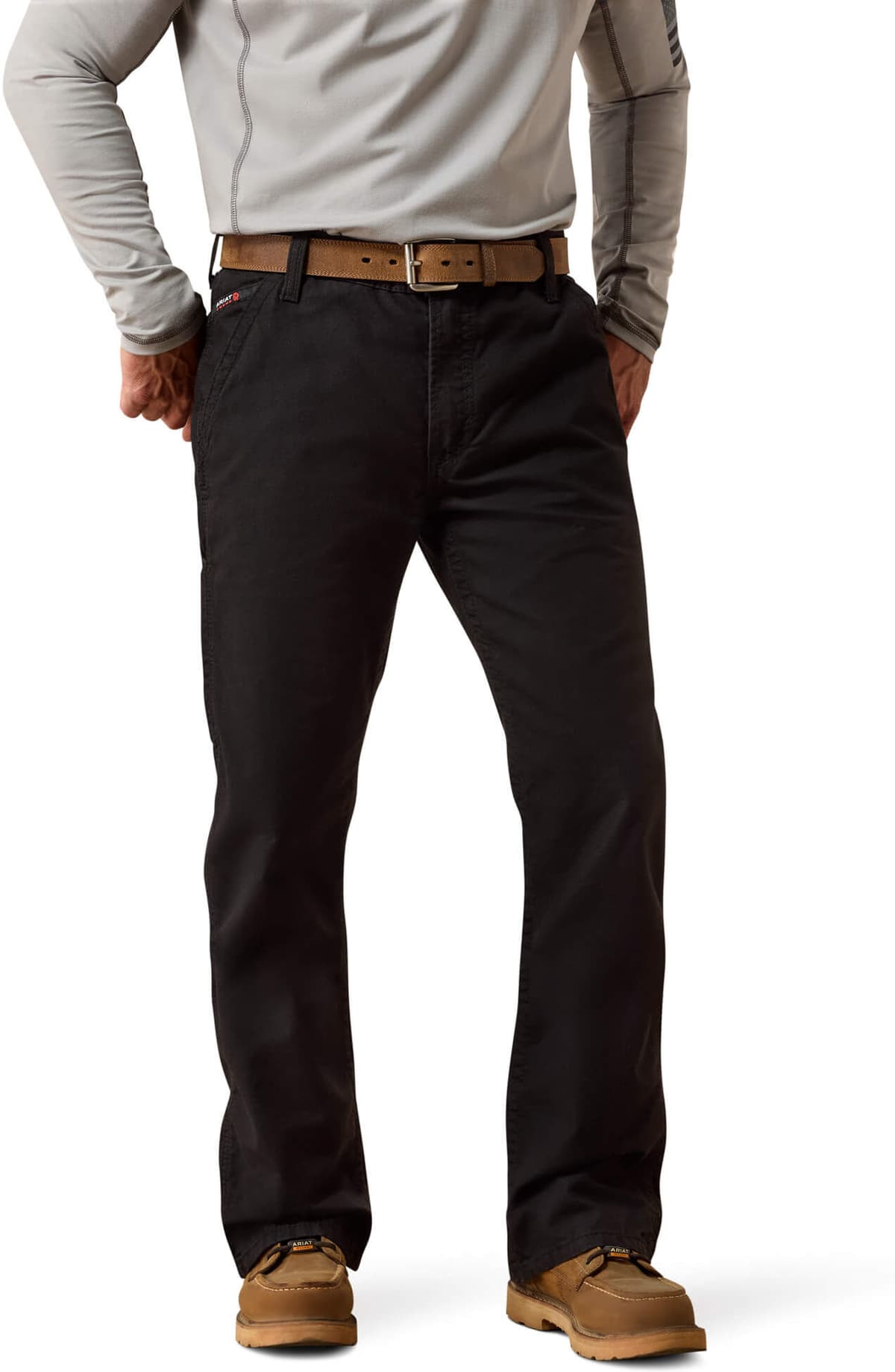 Men's Flame-Resistant M4 Relaxed Workhorse Boot Cut Pant in Black, Size: 33 X 36 by Ariat
