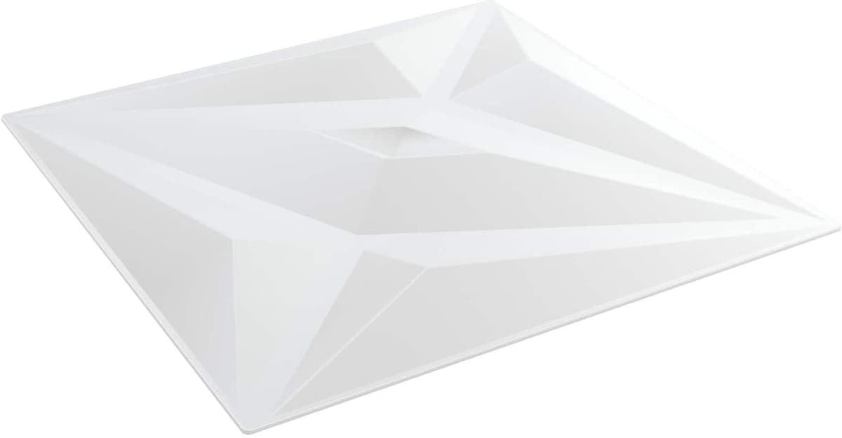 vidaXL Panneaux muraux 12 pc 50 x 50 cm Étoile Blanche Mousse XPS