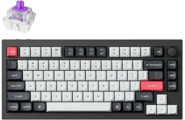 TECLADO MEC KEYCHRON Q1 HE WIRELESS NBL