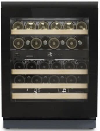 Liebherr UWgb 3632 Cantina vino sottotop da incasso con porta in vetro e telaio nero da 60 cm