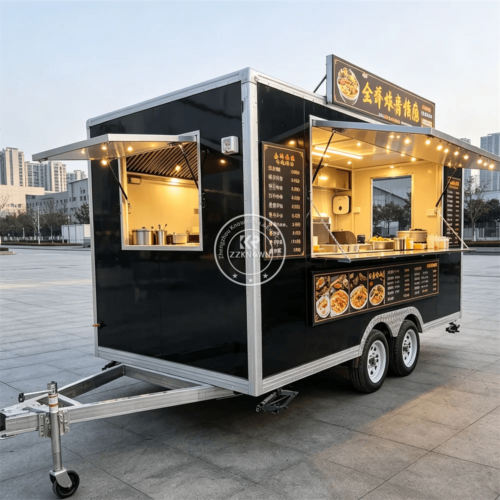 NONE Commercial Food Truck Mobile BBQ Grill Burger Trailer Mobile Kitchen Concession Hot Dog Food Trailer With Fully Equipped