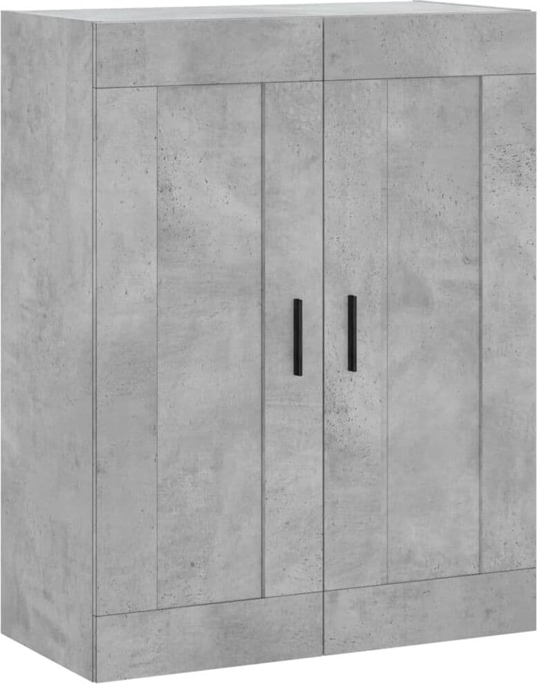 vidaXL Armoires murales 2 pcs gris béton bois d'ingénierie
