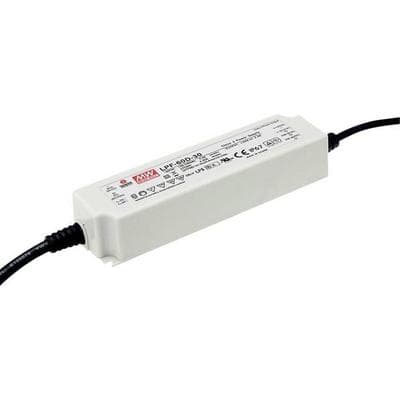 MEAN WELL LPF-60D-12 LED-Treiber, LED-Trafo Konstantspannung, Konstantstrom 60 W 5 A 7.2 - 12 V/DC dimmbar, PFC-Schaltkreis, Überlastschutz 1 St.