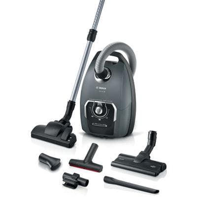BOSCH Bodenstaubsauger "Serie 8 BGL75X1PRQ, für Allergiker, 10 Jahre Motorgarantie, leise", grau (titanium), B:32cm H:27,5cm T:48cm, Bodenstaubsauger, Hygiene-Filter, Hartbodendüse, XXL-Polsterdüse, langes Kabel, grau