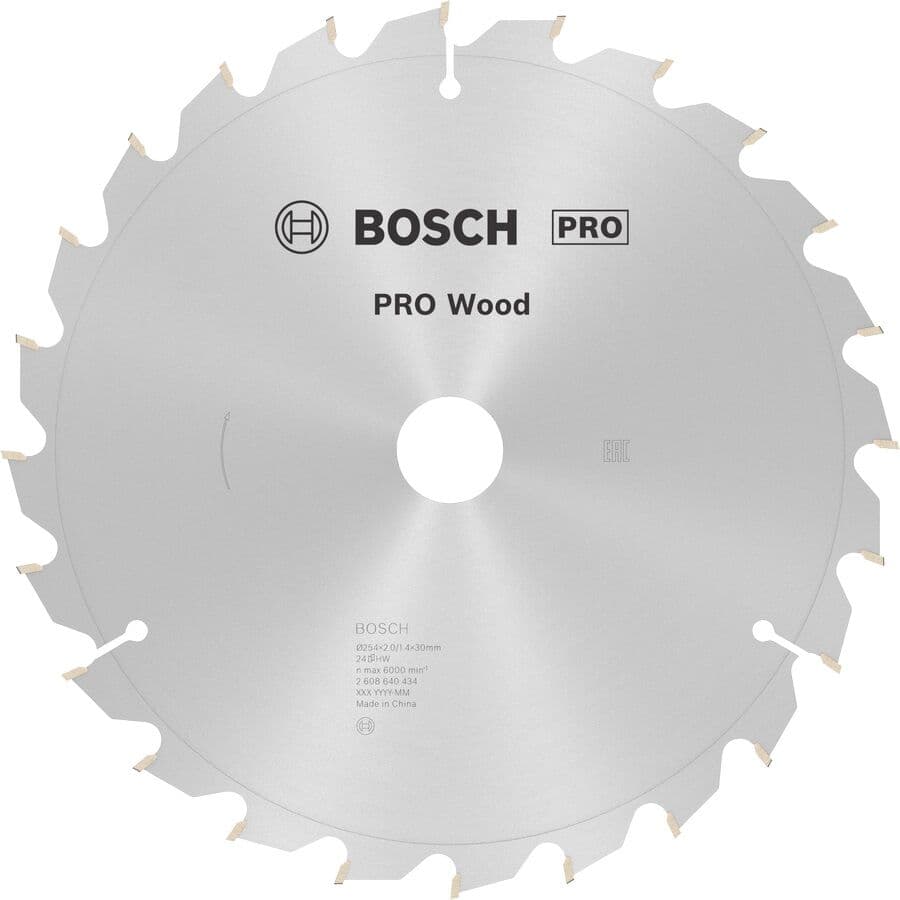Lame de scie circulaire PRO Wood 254 x 30 x 2.0 mm D 24 BOSCH 2608640434