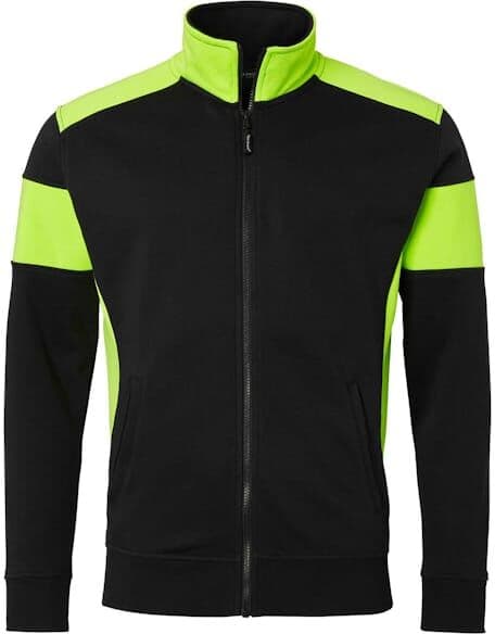 Sweatjacka TOP SWEDE 223 sv/fl gul 5XL