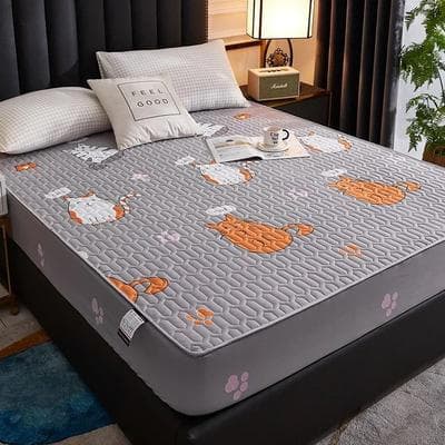 Uplifted Finds Waterproof Quilted Latex Mattress Protector Pad Fitted Sheet Style Bed Cover 90 X 200 X 30 Cm 08