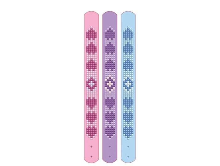 Diamond Dotz DTZ11-006 Diamond Dotzies armbandenset Love, 3 glinsterende armbanden om zelf vorm te geven, in lengte verstelbaar, ideaal voor kinderen