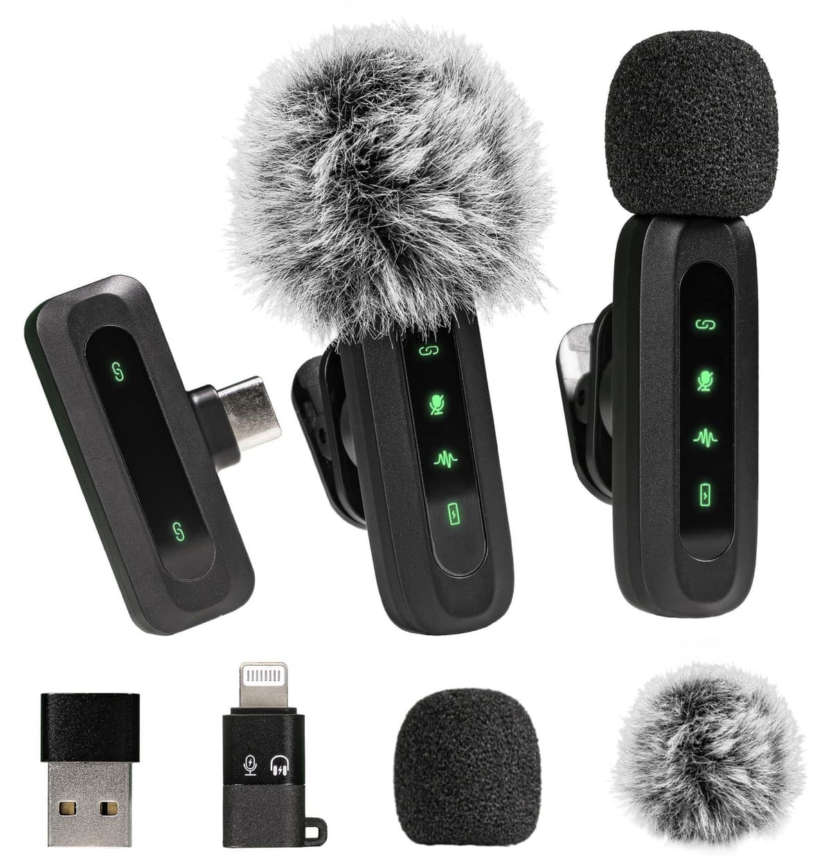 Selius Mini-lavalier-microfoon, 360° omnidirectioneel, voor video-opnamen en contentcreatie