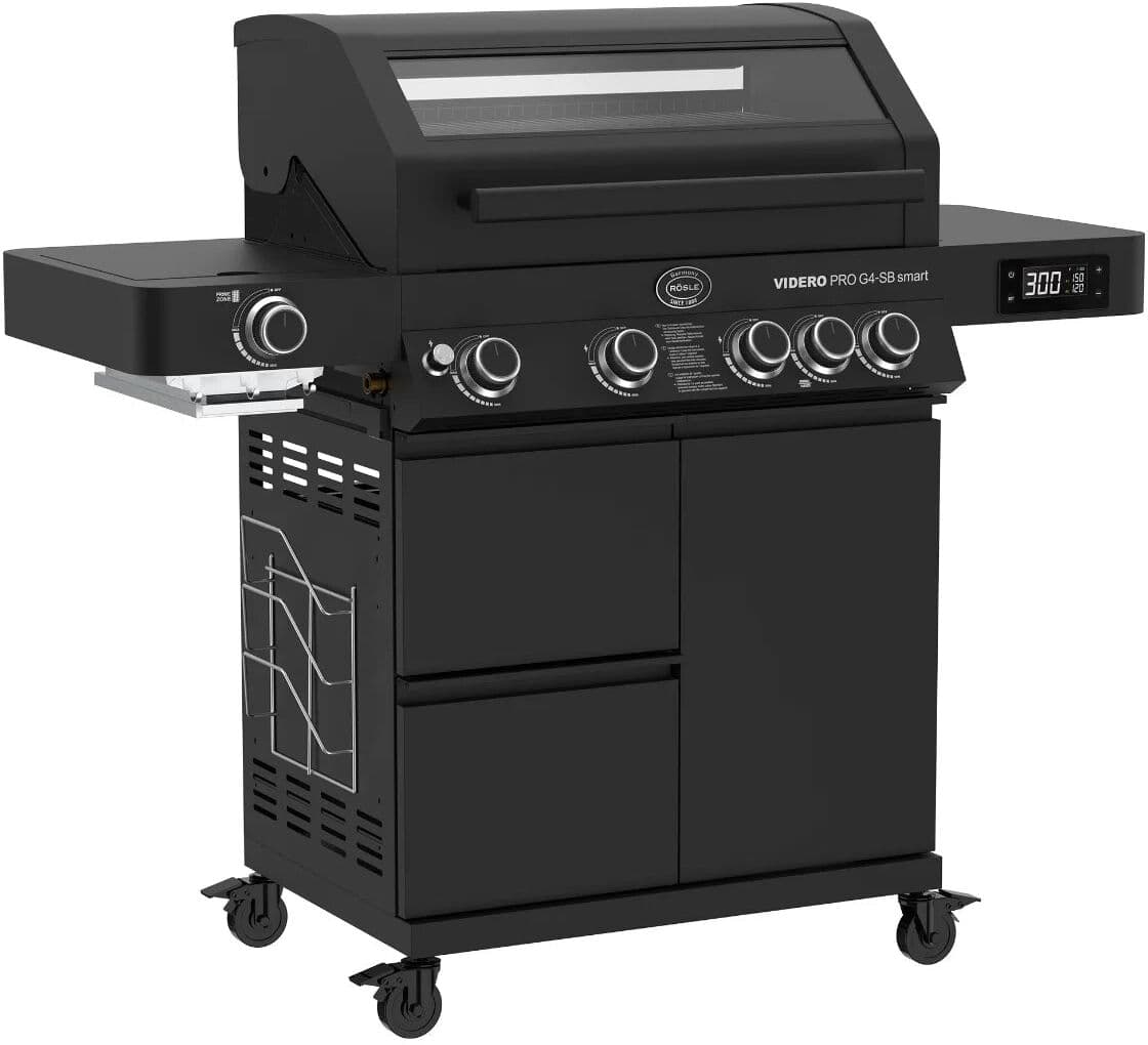Rosle VIDERO PRO G4-SB smart Vario+ 251060 Barbecue a gas 20.7Kw 30mbar 4 Fuochi