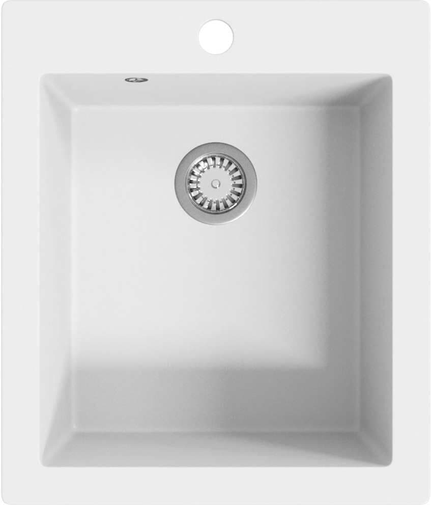 vidaXL Évier de cuisine Granite Blanc