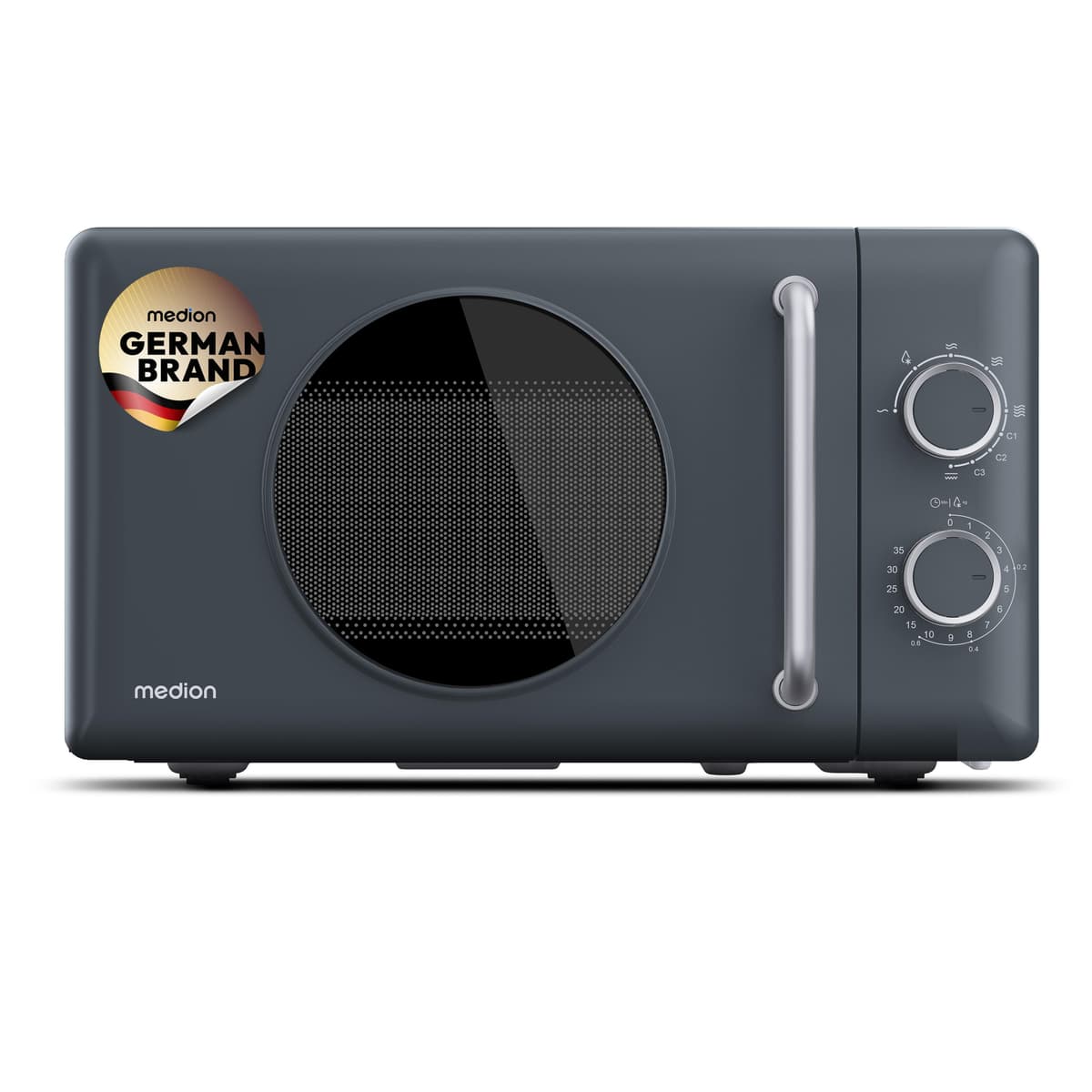 Medion MD100119 Retro Mikrowelle grau 800W 20L