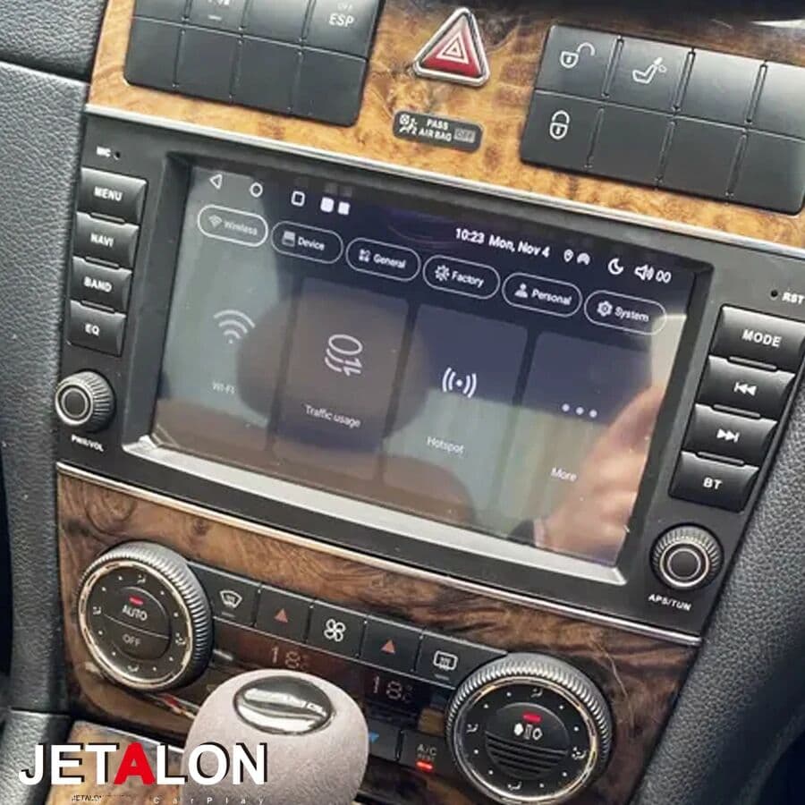 Jetalon Android 15 For Benz W203 C200 C320 C350 Clk W209 2006 Radio Screen CarPlay Stereo Car Multimedia Video Player GPS Navi HU Wifi