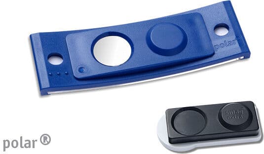 badgetec 10 Unidades - Tarjetas identificativas polar&reg; magnéticas Imán smag&reg;, extra fuerte   azul   64 x 22 mm, plástico