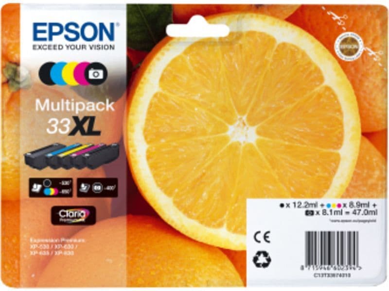 Epson Inktcartridge 33XL (C13T33574012) 5-kleuren Multipack Hoge capaciteit