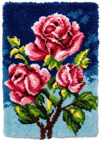 Knüpfteppich "Rosen", 50 x 74,5 cm