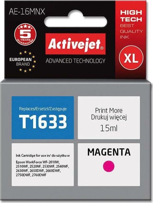Active Jet Συμβατό Μελάνι Εκτυπωτή InkJet Epson T1633 15ml Ματζέντα 1τμχ