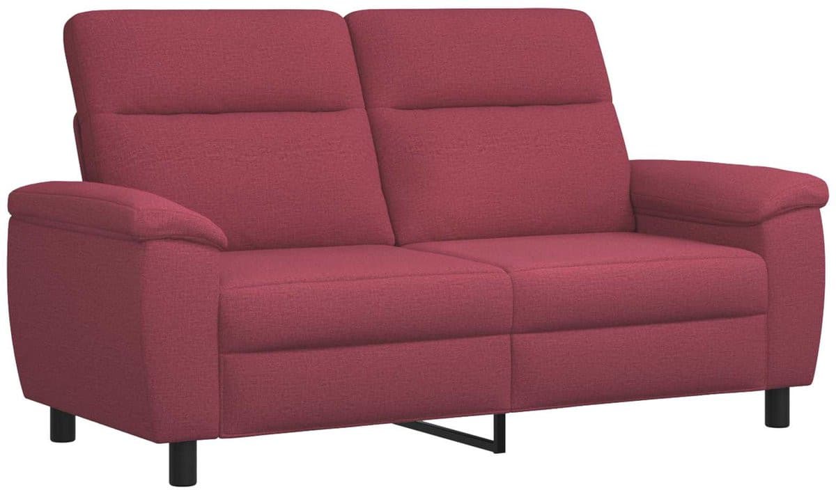 vidaXL Moderne Bank in Wijnrood met Zitkussens - B/D/H: 178 x 90 x 95 cm