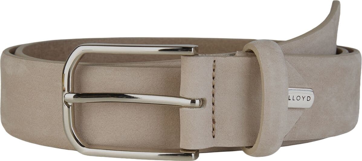 Ledergürtel LLOYD MEN’S BELTS "Lloyd Belts Herrengürtel 0390", Herren, Gr. 120, beige (taupe), Leder, Gürtel Ledergürtel