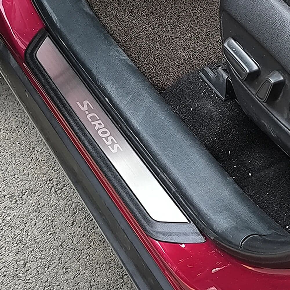 CARHANSON Car Accessories For Suzuki S-Cross 2024 2023 2022 Door Sill Scuff Plate Protection Trim Auto Parts Threshold Styling Stickers