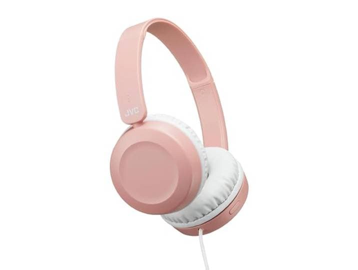 JVC Lichtgewicht On-Ear Bedrade Koptelefoon met Krachtig Geluid, Geïntegreerde Afstandsbediening & Microfoon voor Smartphones – HA-S31M-P (Roze)