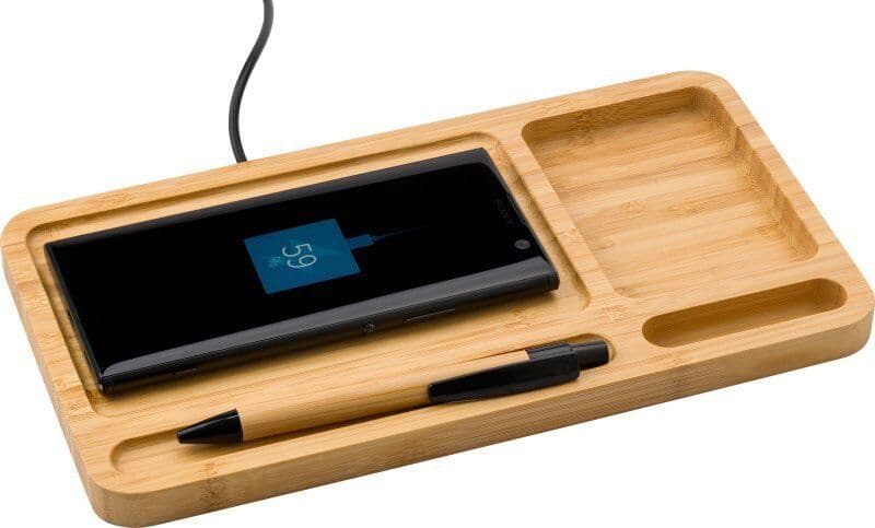 Caricatore wireless faye   bambù   organizer da scrivania Personalizzate o neutre IMPRESSION