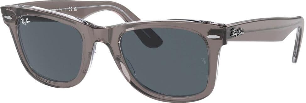 Ray Ban  - RB2140 Original Wayfarer Classic Polished Grey Transparent Blue - 50 - Lunettes de soleil