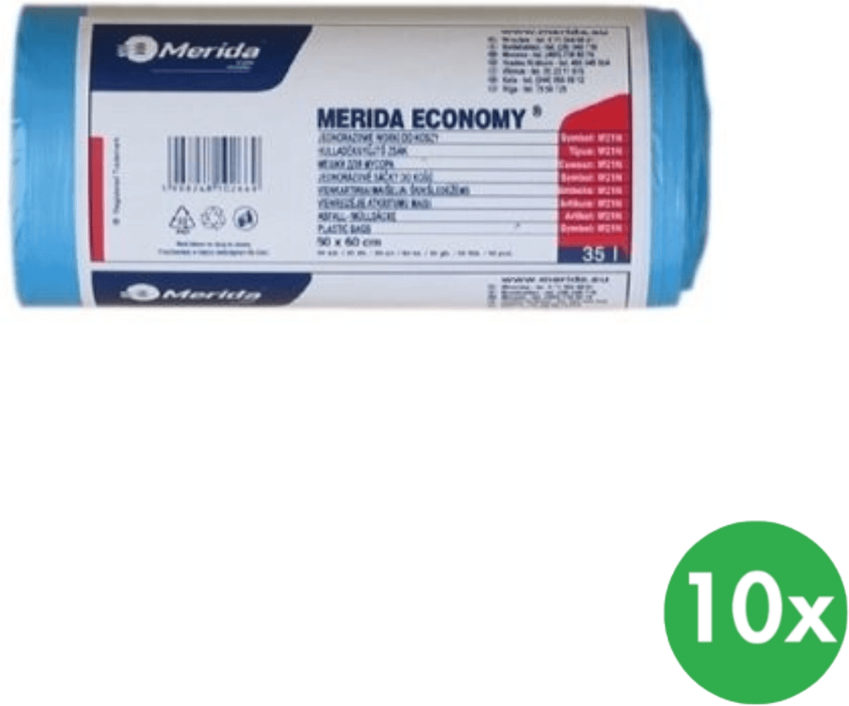 Merida Worki na odpady 35 L, 10 x 50 toreb, niebieski