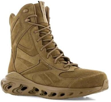 "Reebok Work Fuel Flex Tactical 8"" Comp Toe (Men's) in Coyote, Size 8.5 M, Leather/Memory Foam"