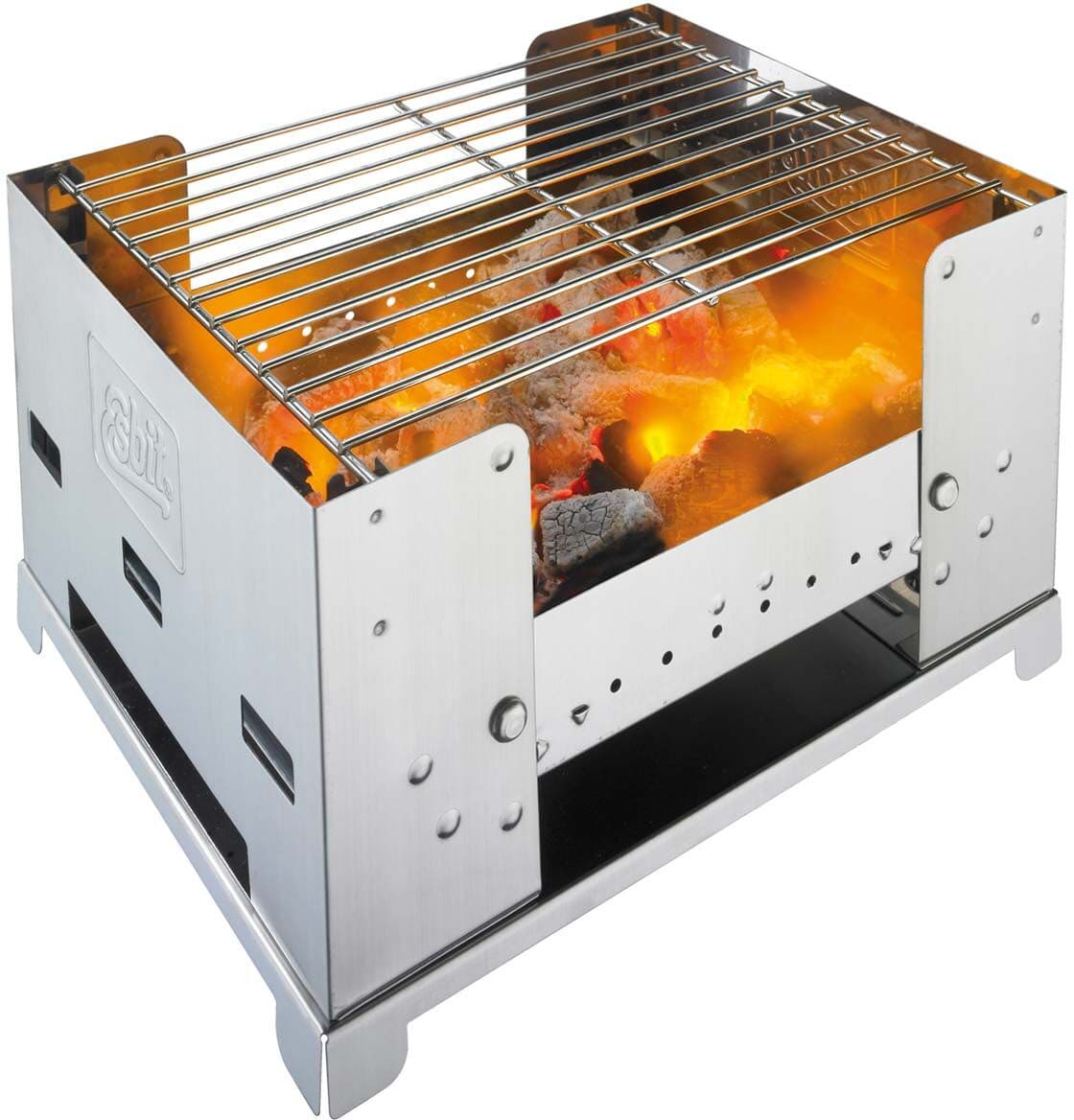 Esbit Stainless Steel Foldable Bbq Box Metal OneSize