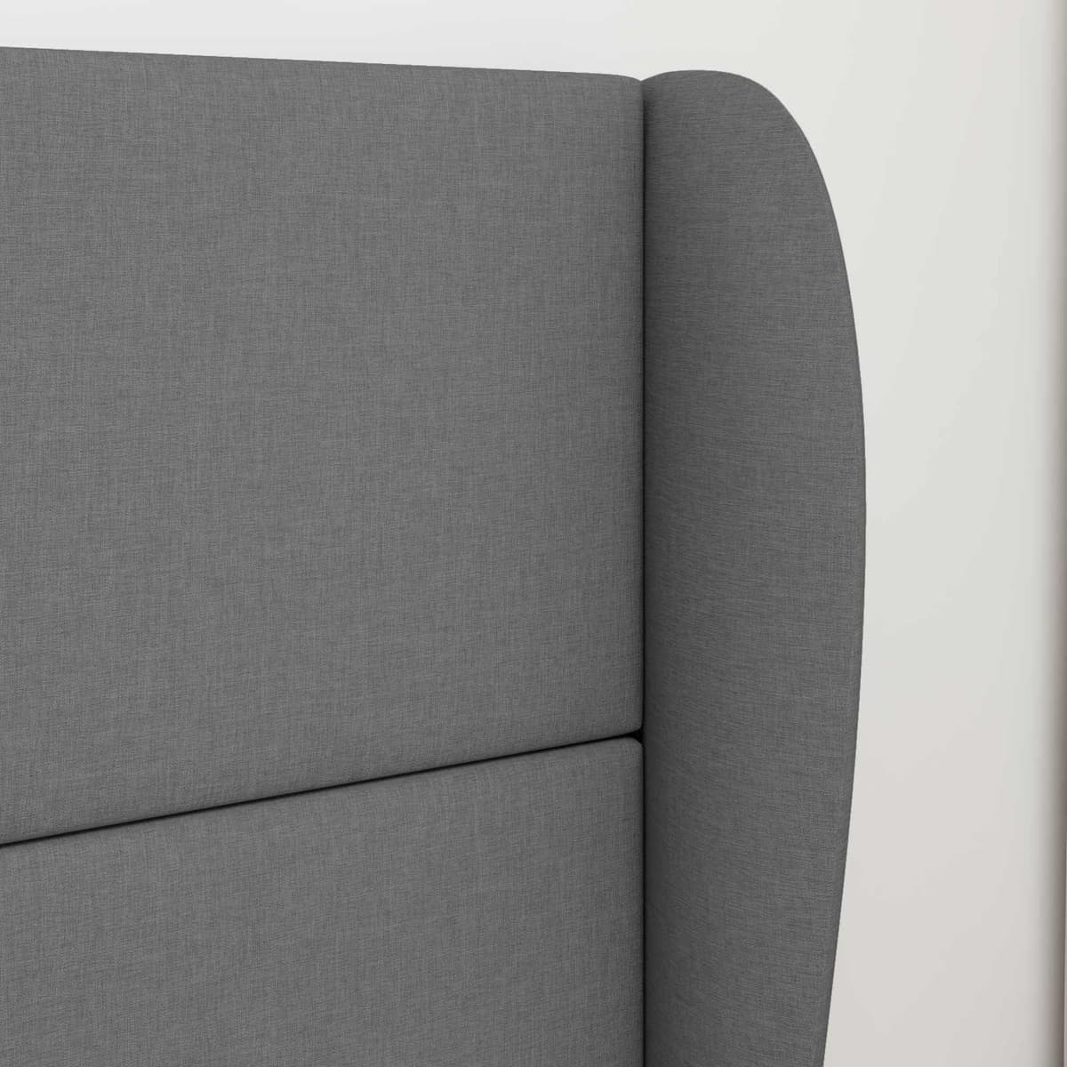 vidaXL Oreille de tête de lit Gris Foncé tissu