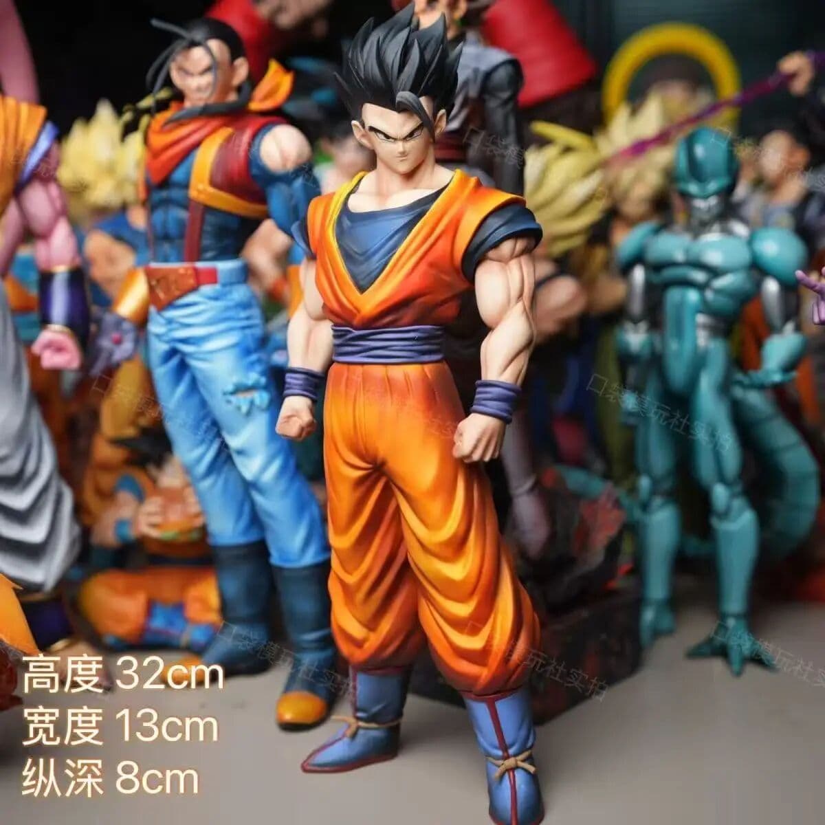 Bandai HY Statue 32cm/12.6inch Dragon Ball Z Son Gohan‌ Figure Mystic Gohan Action Figure Pvc Statue Collection Model Toys Gifts