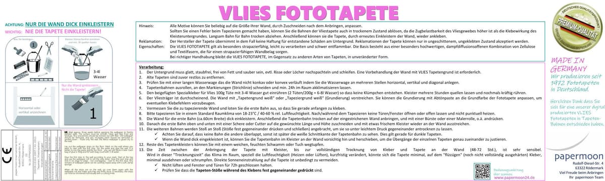 Fototapete PAPERMOON "Pferde", bunt, B:1,5m L:1,11m, Vlies, Tapeten, Fototapete bunt B/L: 1,5m x 1,11m, Bahnen: 7 Stk.