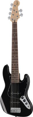Squier Affinity Jazz Bass VI BKM Schwarz Metallic