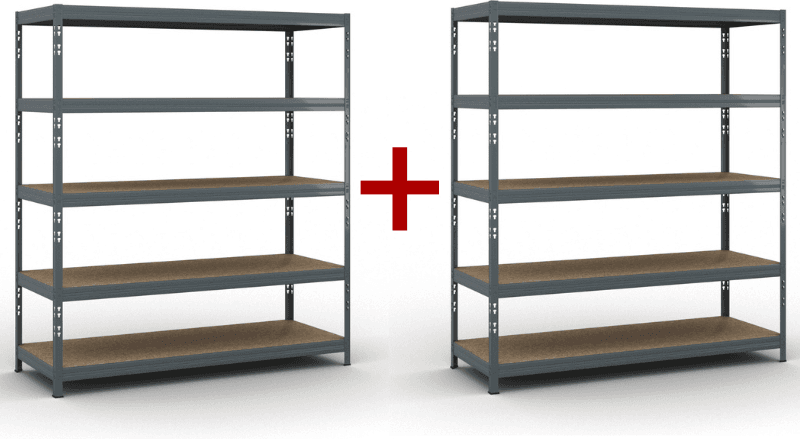 B2B Partner Regał półkowy 1+1 GRATIS, 1786x1600x600 mm, nośność 350 kg