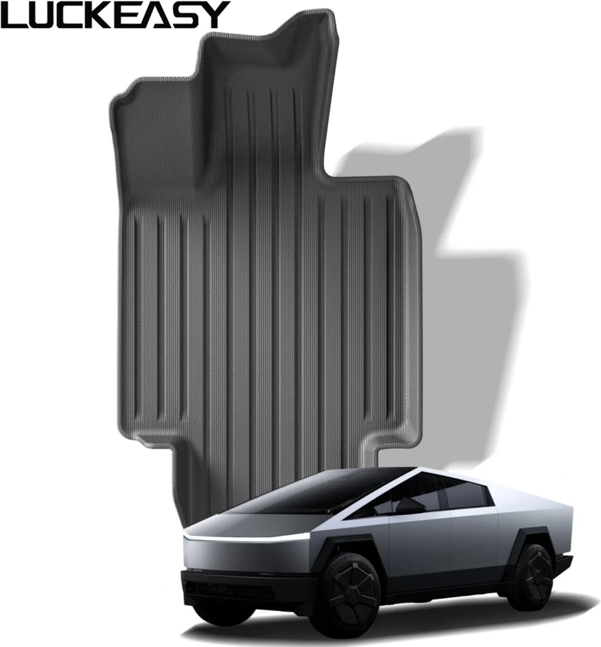 LUCKEASY for Tesla Cybertruck Floor Mat TPE Waterproof Non-Slip Foot Pad Cargo Liner Car Protective Mat Pickup Truck Accessories