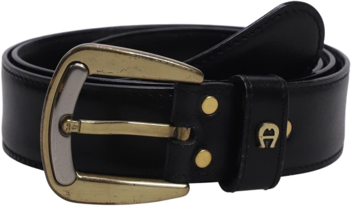 Aigner Damen Gürtel, Schwarz, Gr. 85, kein / Etikett - Second Hand