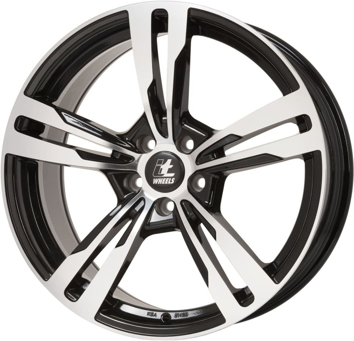 Itwheels Cerchio in lega 21'' Anna 5x120 9,5J ET40, Farbe Schwarz Glänzend Poliert