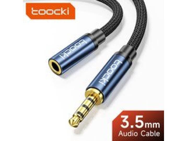 Toocki Aux-kabel 3,5 mm man-vrouw jack audio mannelijk verlengstuk luidsprekerkabel met microfoon voor hoofdtelefoon Xiaomi verlengsnoer