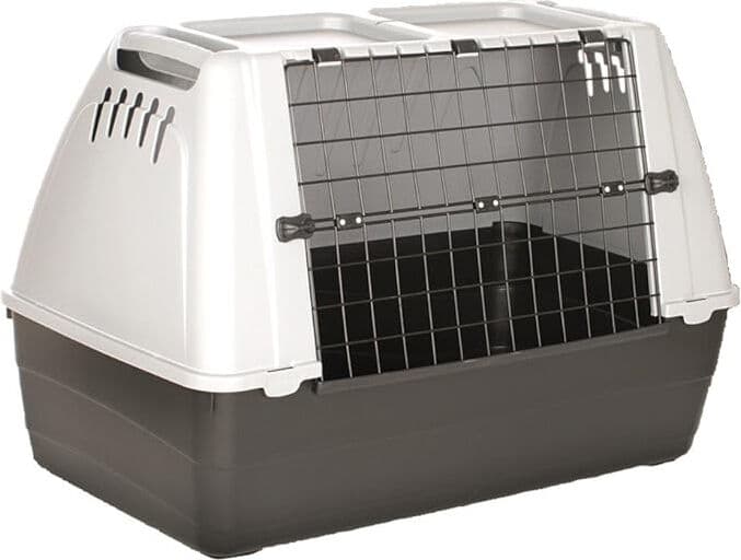 allmypets Bracco 80 Trasportino Per Cani Con Porta Tappetino Removibile 77x43x51h Cm Grigio - Bracco 80
