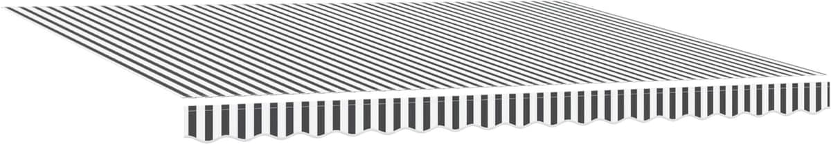vidaXL Auvent rétractable manuel Anthracite et blanc 5 × 3,5 m