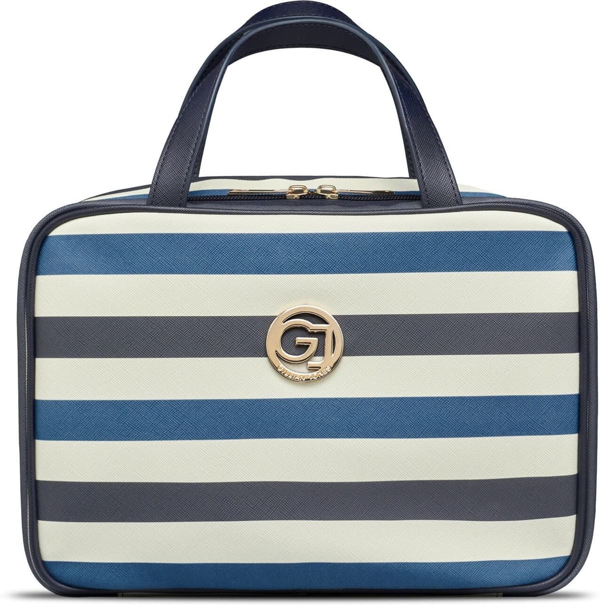 Gillian Jones - Organizer Cosmetic bag w. hangup function - Dark blue/white