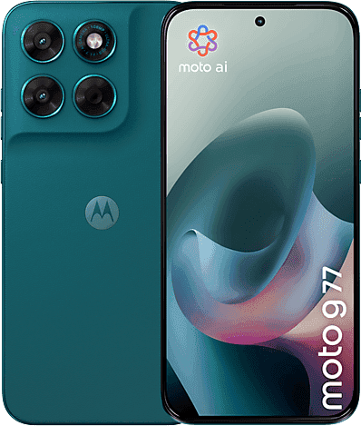 REACONDICIONADO Seminuevo Excelente motorola moto g77, Shaded Spruce, 256 GB, 8 GB RAM, 6.78 " Extreme AMOLED, MediaTek Dimensity 6400 (6 nm), 5200mAh
