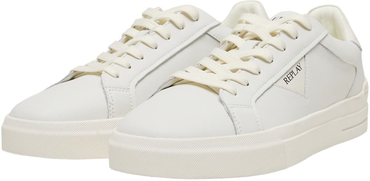 Sneaker REPLAY "Replay EVAN M CITY", Herren, Gr. 43, weiß, Leder, unifarben, Schuhe Sneaker