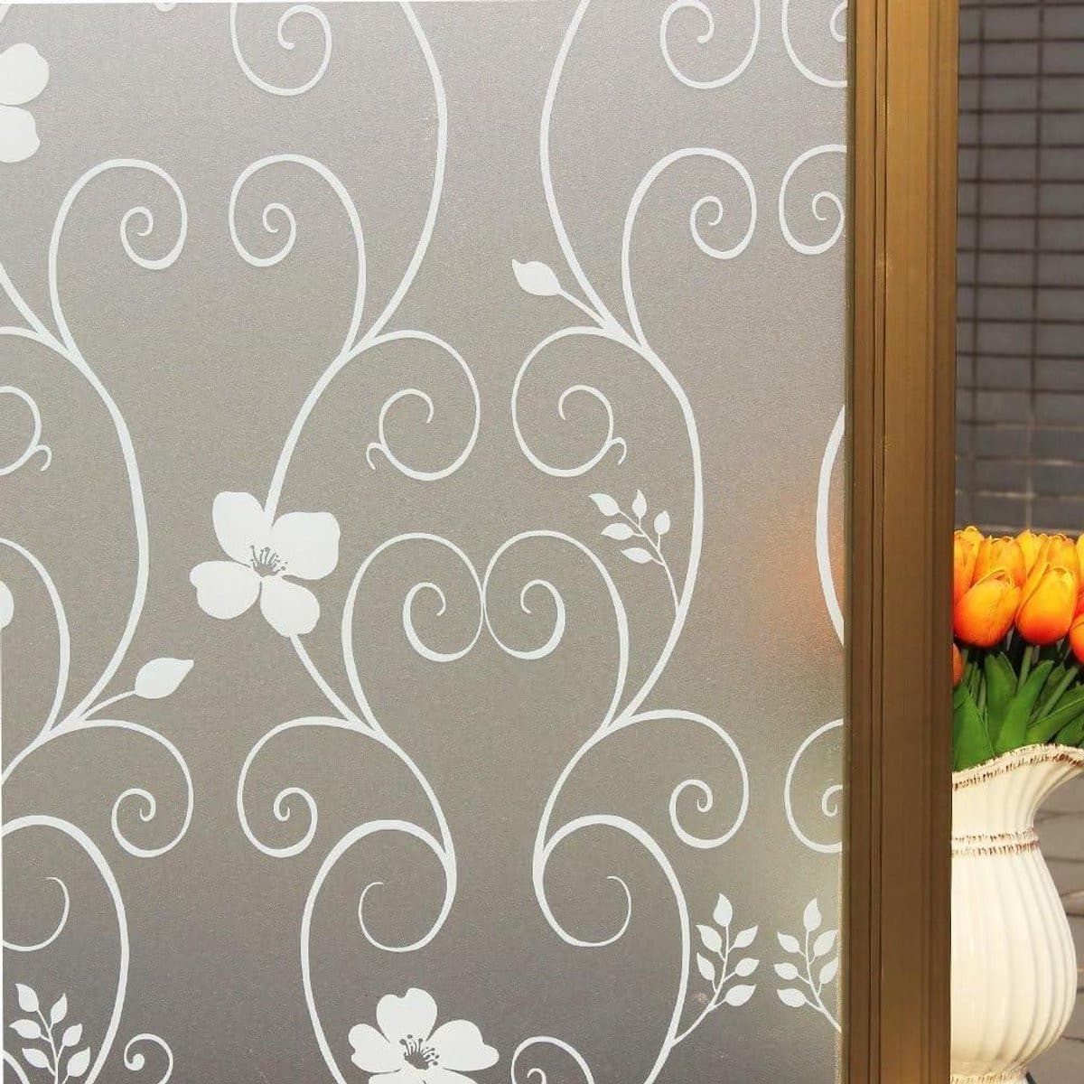 Privacy Raamfolie Frosted - Ondoorzichtig Glasfolie - Lijmvrij en Herbruikbaar - 60 x 300 cm